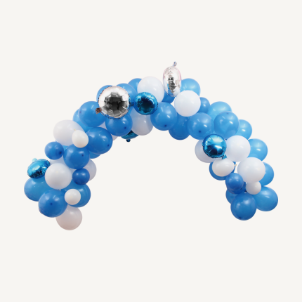 BALLONBUE - BLÅ MIX - 72 STK - FOLIE & LATEX