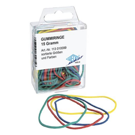 ELASTIKKER - ASS. FARVER OG STØRELSER (100 STK)