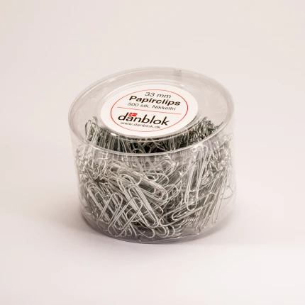 PAPIR CLIPS GALV  33 MM - 500 STK.