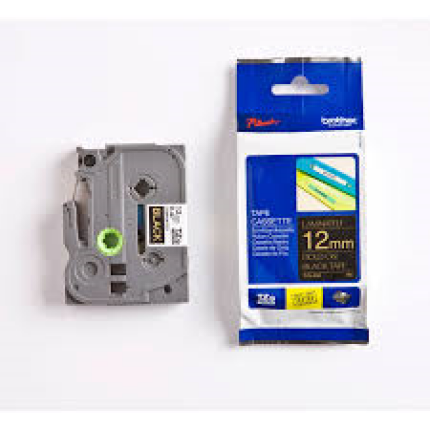 45018 DYMO D1 TAPE 12mm - SORT/GULD