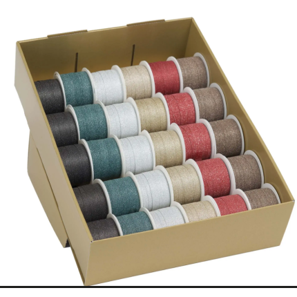 GAVEBÅND GLITTER 30 RL - 4 ASS FV. 10MM X 10M