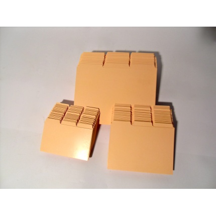 Fanekort A6, 3-delt (50 kort)