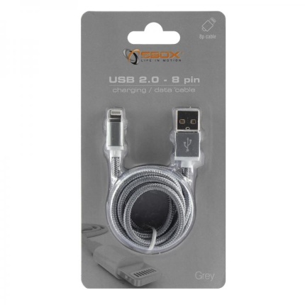 USB KABEL 1,5M 8 PINS 2,0 GREY