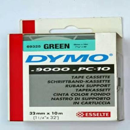 69325-DYMO D2 9000 TAPE - 32mm - GRØN