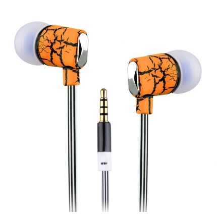 EARPHONE M/MICROPHONE ORANGE/SORT