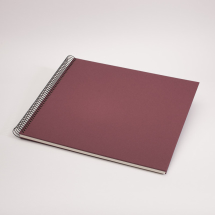 SPIRALALBUM 35X30CM BORDEAUX 40 HVIDE SIDER