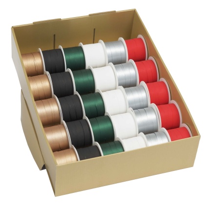 GAVEBÅND MAT 30 RL - 6  ASS FV. 10MM X 10M