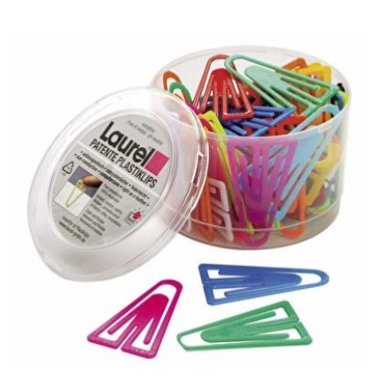PAPIR CLIPS LAUREL 60 mm ASS. FARVER CA. 75 STK
