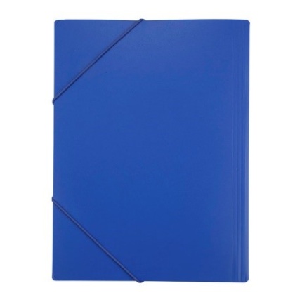 ELASTIKMAPPE I PP A4 - BLÅ