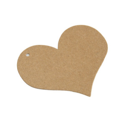HÆNGEGAVEM. HJERTE BRUN KRAFT 70x80 250 stk.