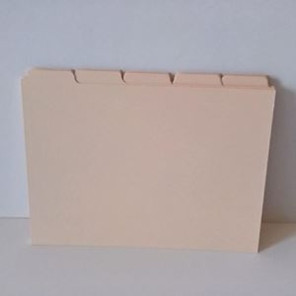 Fanekort A5, 5-delt (50 kort)