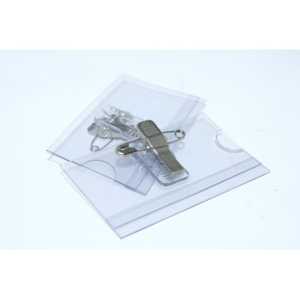 KONGRESMÆRKE M. NÅL & KLEMME 40X70 UDEN INDSTIK