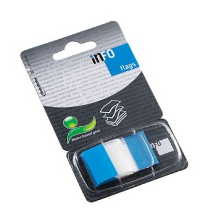 INDEXFANER BRED - BLÅ 50 STK