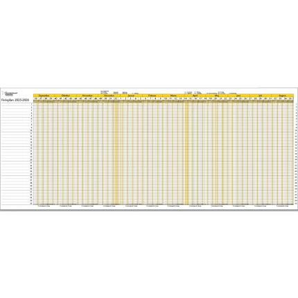 FERIEPLAN KALENDER 2025/2026 GUL