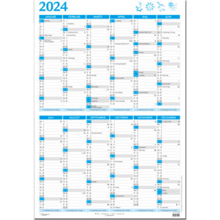 A2 DOBBELT VÆG 2X6 MDR. BLÅ WHITEBOARD - 2026