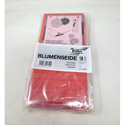 SILKEPAPIR RØD 5 ARK 50X70CM 20G. (91020)