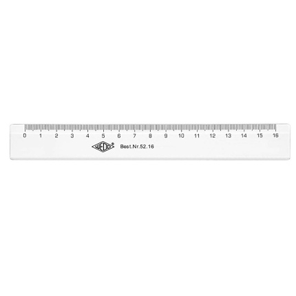 LINEAL 16 CM CRYSTAL CLEAR