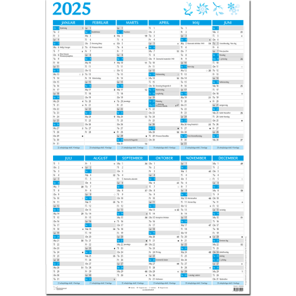 A2 DOBBELT VÆG 2X6 MDR. BLÅ WHITEBOARD - 2027