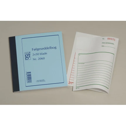 FØLGESEDDEL GF2060  108X150MM 2X50 BLADE