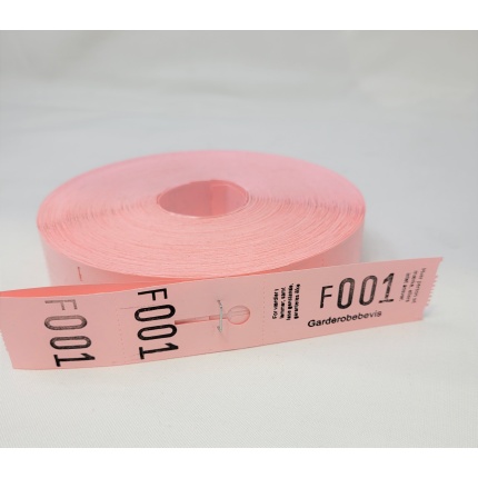 Garderobenumre 30x150 - Rosa 3-delt (500 NUMRE)