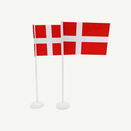 BORDFLAG PAPIR/PLAST H:15 CM - 6 STK.