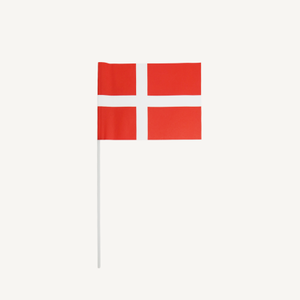 PAPIRSFLAG PÅ PLASTPIND H: 40 CM (10 STK.)