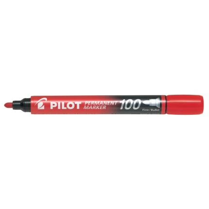 PILOT MARKER 100 RØD RUND SPIDS (12 STK)