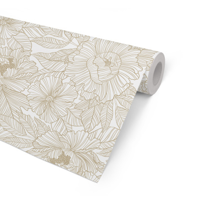 ØKONOM 57 CM "MARQUET FLOWER"  GULD 7 KG. 154 M