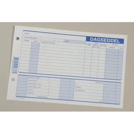DAGSEDDEL GF 2337 210X148MM 1X100 BLADE