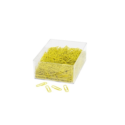 PAPIR CLIPS WEDO 27mm 1.000 STK - GUL - udgår