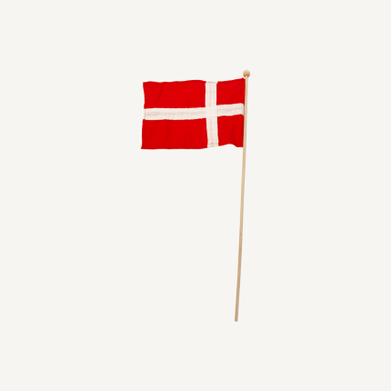 FLAG PÅ TRÆPIND TEXTIL H:61 CM 1 STK.