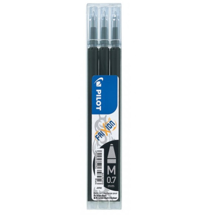 REFIL PILOT FRIXION  0,7 (3 STK-BLISTER) - SORT (SKAFFEVARE)