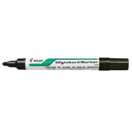 PILOT WHITEBOARD, M. RUND SPIDS, SORT (SKAFFEVARE)