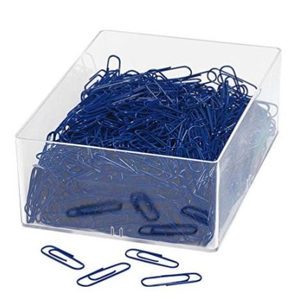 PAPIR CLIPS WEDO 27mm 1.000 STK - BLÅ