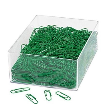 PAPIR CLIPS WEDO 27mm 1.000 STK -GRØN