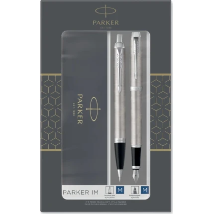 PARKER IM - SÆT - BALLPEN OG FYLDEPEN - STÅL