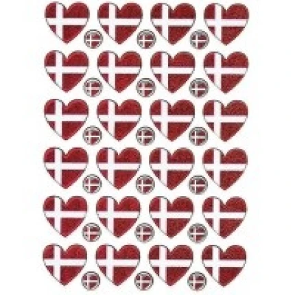 STICKERS DANNEBROGS HJERTER