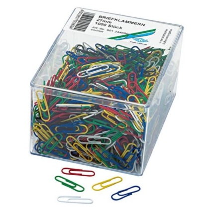PAPIR CLIPS WEDO 27mm 1.000 STK - ASS FARVER