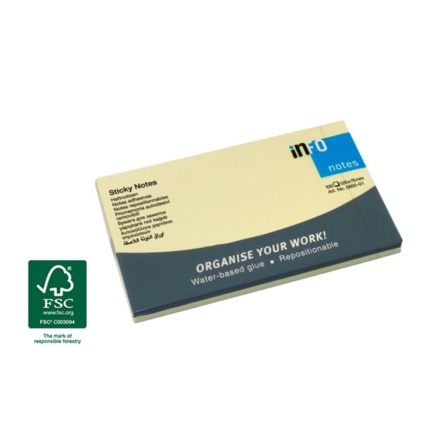 STICKY NOTES GULE 125 X 75 MM 100 BLADE