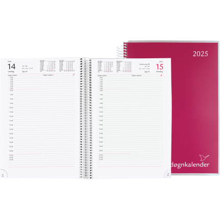 TIME/DØGNKALENDER 2027 RØD