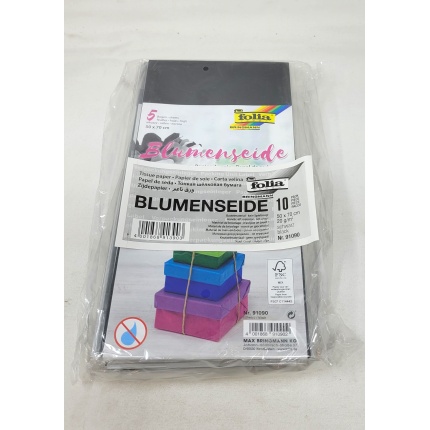 SILKEPAPIR SORT 5 ARK 50X70CM 20G. (91090)