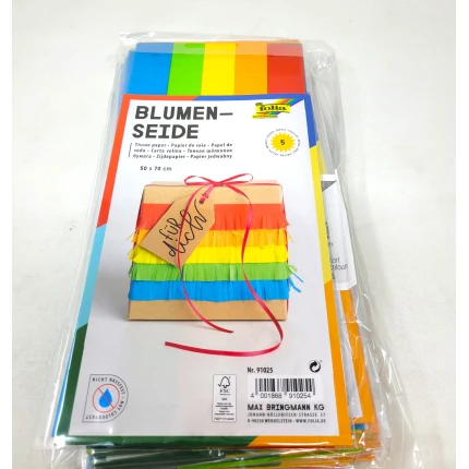 SILKEPAPIR ASS. FARVER .5 ARK 50X70CM 20G. (91025)