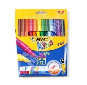 BIC KIDS VISACOLOR FILT PEN 12 STK