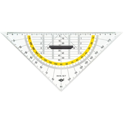 TEGNETREKANT 25 CM M/FLYTBAR HÅNDTAG