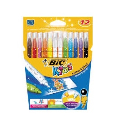BIC KIDS TRYLLEFARVER 12 STK
