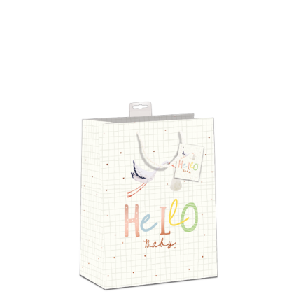 GAVEPOSE STR. M "HELLO BABY" 18x23x10 CM