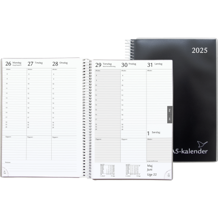 SPIRAL A5-UGEKALENDER 2027 SORT
