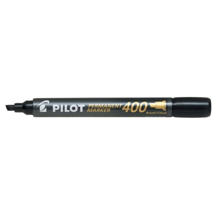 PILOT MARKER 400 SORT SKRÅ SPIDS (12 STK)