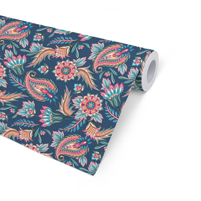 ØKONOM 57 CM "PAISLEY" BLÅ 154M