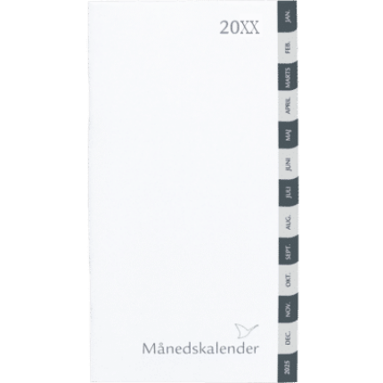 REFIL MÅNEDSKALENDER 2027 GRÅ FANER